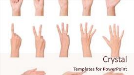  Presentation with numbers - Theme having hands fingers and numbers background and a lemonade colored foreground