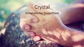  Presentation with prayer hands - Presentation having hands folded in prayer instagram background and a lemonade colored foreground