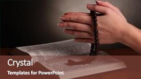  Presentation with prayer hands - PPT layouts featuring hands folded in prayer background and a tawny brown colored foreground