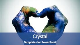  Presentation with hand world hands of jesus - Slide set enhanced with hands forming a heart earth background and a ocean colored foreground