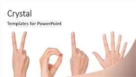  Presentation with number - Colorful slide deck enhanced with hands forming number 2015 backdrop and a white colored foreground