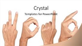  Presentation with new year - Slide set featuring hands forming the number 2016 background and a white colored foreground