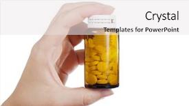  Presentation with vitamin - Colorful slide deck enhanced with hands full of pils isolated backdrop and a  colored foreground