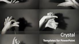  Presentation with animals - Slide set having shadow puppet - hands gesture like different animals background and a dark gray colored foreground