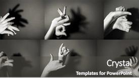  Presentation with animals - Presentation design with shadow puppet - hands gesture like different animals background and a dark gray colored foreground