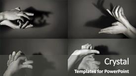  Presentation with animals - Beautiful slide deck featuring shadow puppet - hands gesture like different animals backdrop and a dark gray colored foreground