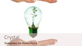  Presentation with environmental - Colorful presentation theme enhanced with hands girls and light backdrop and a lemonade colored foreground