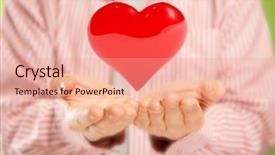  Presentation with hands heart - Colorful PPT theme enhanced with unpredictability - dystonia - printed diagnosis backdrop and a white colored foreground