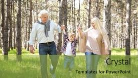  Presentation with grandparents day - PPT theme featuring hands grandmother grandchild - happy grandparents playing with little background and a yellow colored foreground