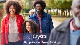  Presentation with walk - Beautiful presentation design featuring hands grandmother grandchild - multi generation family on autumn backdrop and a ocean colored foreground