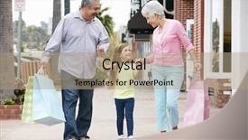  Presentation with granddaughter walking senior - Cool new PPT theme with hands grandmother grandchild - senior couple with granddaughter carrying backdrop and a  colored foreground