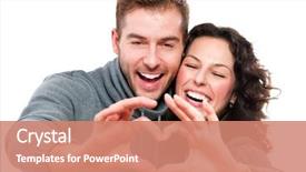  Presentation with family valentine - Slide set with hands happy joyful family love background and a coral colored foreground