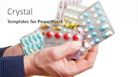  Presentation with colorful hands - Theme having hands-hold-a-lot background and a white colored foreground