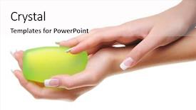  Presentation with elegant green white romantic - Presentation theme having happy children playing together and having fun at kindergarten with colorful balls background and a gray colored foreground