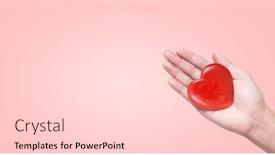  Presentation with heart health - Beautiful presentation design featuring hands-holding-a-red-heart backdrop and a lemonade colored foreground