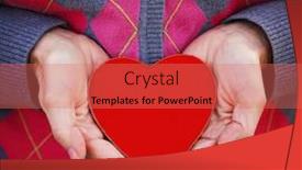  Presentation with holding hands - Cool new presentation design with hands-holding-a-red-valentine backdrop and a coral colored foreground