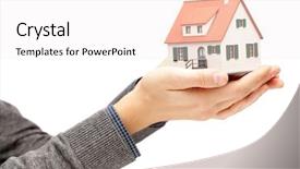  Presentation with patient and nurse holding hands - Audience pleasing PPT layouts consisting of clean - clothing - laundry pile backdrop and a sky blue colored foreground.