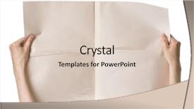  Presentation with newspaper - PPT layouts featuring hands holding blank newspaper background and a lemonade colored foreground