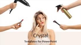  Presentation with hands-holding - Cool new presentation design with hands holding brush blow dryer backdrop and a lemonade colored foreground