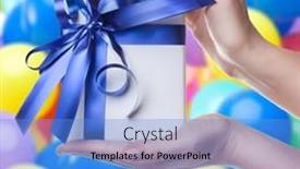  Presentation with balloons blue - 