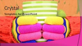  Presentation with hands holding a tree - Slide deck enhanced with hands holding mug of hot background and a blonde colored foreground