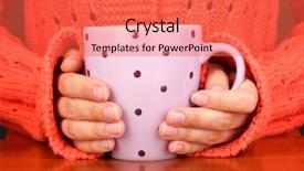  Presentation with couples holding hands - Theme featuring hands holding mug of hot background and a  colored foreground