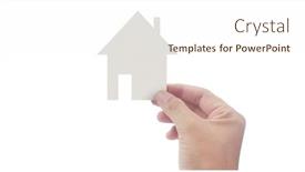  Presentation with family holding hands - Slide deck enhanced with hands-holding-paper-house-family background and a cream colored foreground