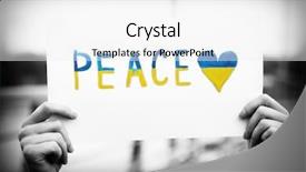  Presentation with ukraine - Audience pleasing slide deck consisting of hands holding paper with peace backdrop and a white colored foreground