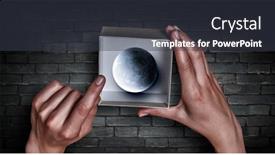  Presentation with holding hands - PPT theme featuring hands-holding-planet-mixed-media background and a dark gray colored foreground
