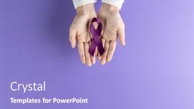  Presentation with pancreatic cancer - Slides consisting of hands-holding-purple-pancreatic-cancer background and a light blue colored foreground