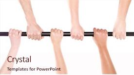  Presentation with black babies hands and feet in black human hands - Amazing slides having hands holding the same stick backdrop and a lemonade colored foreground