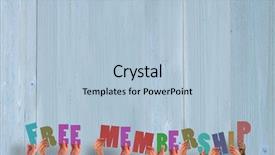  Presentation with hands holding - Beautiful presentation theme featuring hands holding up free membership backdrop and a light blue colored foreground