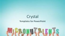  Presentation with hands holding - Beautiful PPT theme featuring hands holding up micronutrients backdrop and a cool aqua colored foreground