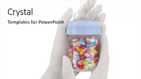  Presentation with cartoon kids holding hands - Theme having hands in gloves holding feeding background and a  colored foreground