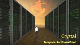  Presentation with rear view of bodyguard - Presentation having hands in pockets against desert background and a tawny brown colored foreground