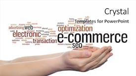  Presentation with web technology - Presentation theme with hands isolated on background metaphor background and a white colored foreground