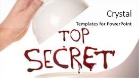  Presentation with lid - Audience pleasing presentation design consisting of hands lifted - hand taking off a lid backdrop and a sky blue colored foreground