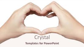  Presentation with heart hands - Slides enhanced with hands-making-sign-heart-isolated background and a lemonade colored foreground