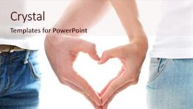  Presentation with hands heart - Colorful presentation enhanced with hands making up heart shape backdrop and a lemonade colored foreground