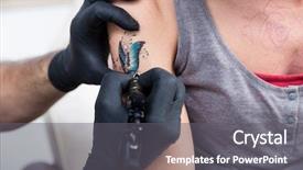  Presentation with colorful hands - Slide set having hands of a cautious background and a gray colored foreground