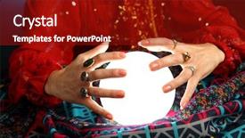  Presentation with fortune teller - Slide deck consisting of hands of a fortune-teller background and a crimson colored foreground