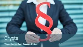  Presentation with law - Slides featuring hands-of-businesswoman-holding background and a  colored foreground