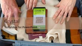  Presentation with senior couple - Presentation design enhanced with hands-of-caucasian-senior-couple background and a  colored foreground