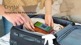  Presentation with senior couple - Slide deck with hands-of-caucasian-senior-couple background and a coral colored foreground