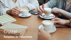  Presentation with college - PPT theme featuring hands-of-college-friends-gathered background and a coral colored foreground