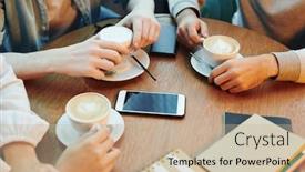  Presentation with college - Cool new presentation with hands-of-college-friends-sitting backdrop and a coral colored foreground
