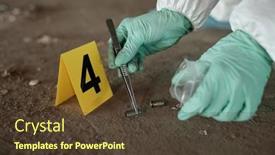  Presentation with seeking - PPT theme having hands-of-criminological-expert-holding background and a tawny brown colored foreground