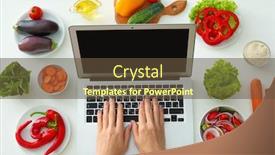  Presentation with blogger - Slides with hands-of-food-blogger background and a tawny brown colored foreground