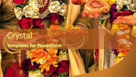  Presentation with bride - PPT theme with hands-of-groom-and-bride background and a crimson colored foreground
