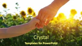  Presentation with holding hands - Slide deck enhanced with hands-of-holding-each background and a tawny brown colored foreground